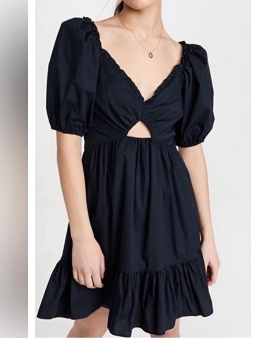 NWT Cinq A Sept Kayla Navy Midi Dress Cutout Size 6